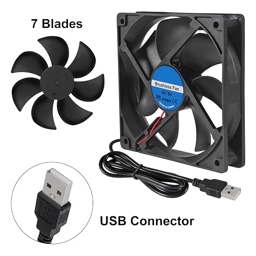 4Pcs DC 5V 12025 Cooling Fan Ball Bearings Brushless 120x120x25mm USB Computer - Image 3