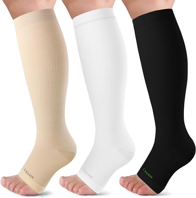 LEVSOX Open Toe Compression Socks by Levsox
