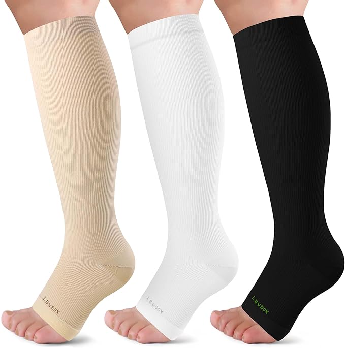 LEVSOX Open Toe Compression Socks by Levsox