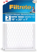 Filtrete 18x20x1 AC Furnace Air Filter, MERV 13, MPR 1900, Premium Allergen by Filtrete