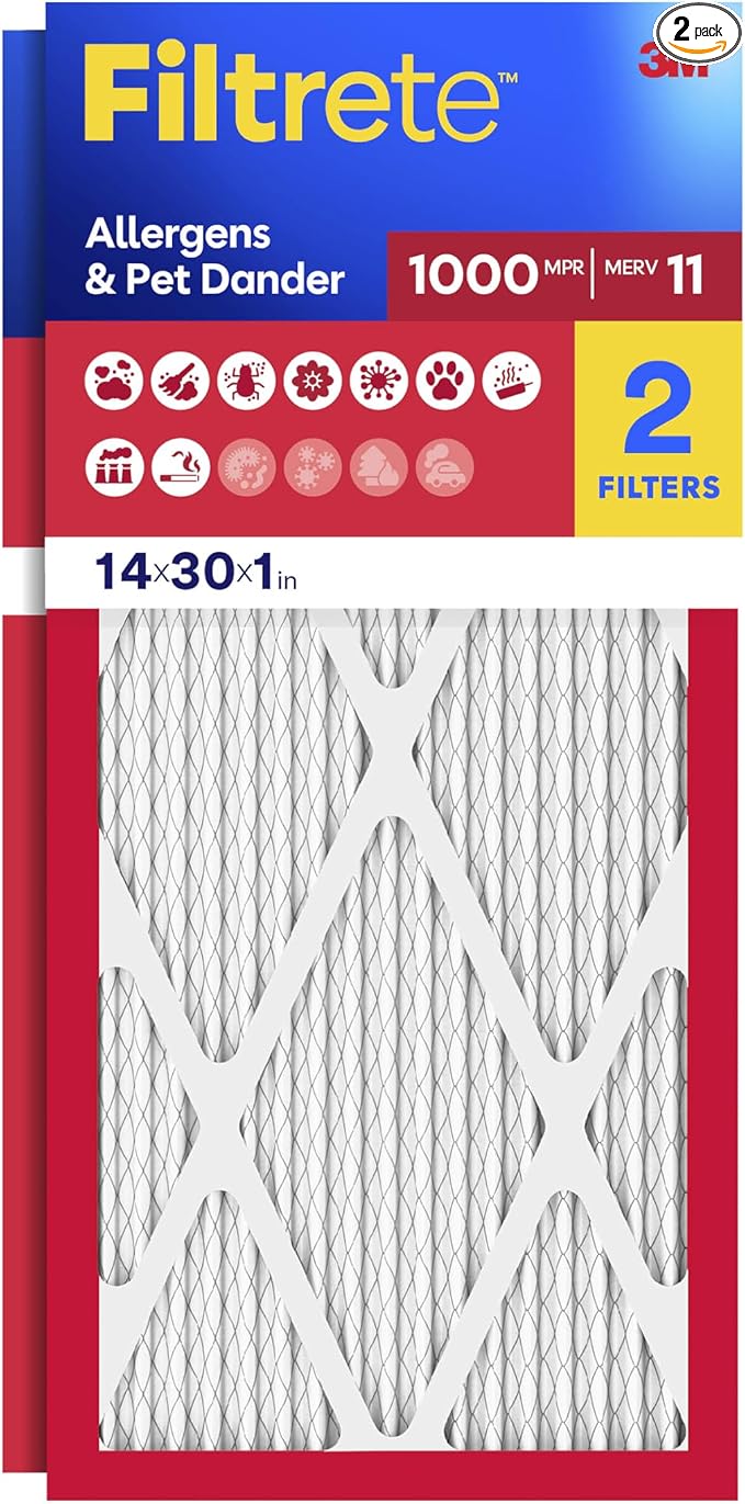 Filtrete 14x30x1 Air Filter, MERV 11, MPR 1000, Allergens & Pet Dander by Unknown