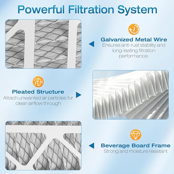 3 Pack 20x30x3 MERV 13 Pleated Air Filters Replacement Compatible - Image 3