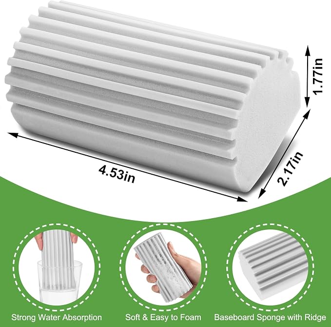 Jeymei 8-Pack Damp Clean Duster Sponge, Sponge Cleaning Brush, Duster - Image 2