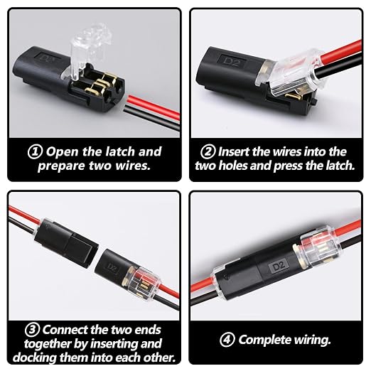 50PCS Double Wire Plug in Connector, Pluggable Low Voltage Wire Connector - Image 2
