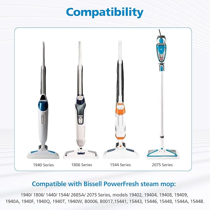 iSingo 1940 for Bissell Steam Mop Pads for Bissell PowerFresh Steam Mop 1806 - Image 2