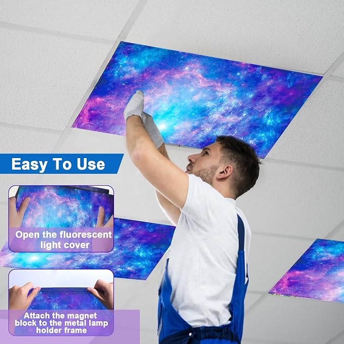 Fluorescent Light Covers for Ceiling Lights Classroom, Stylish Fluorescent - Image 4