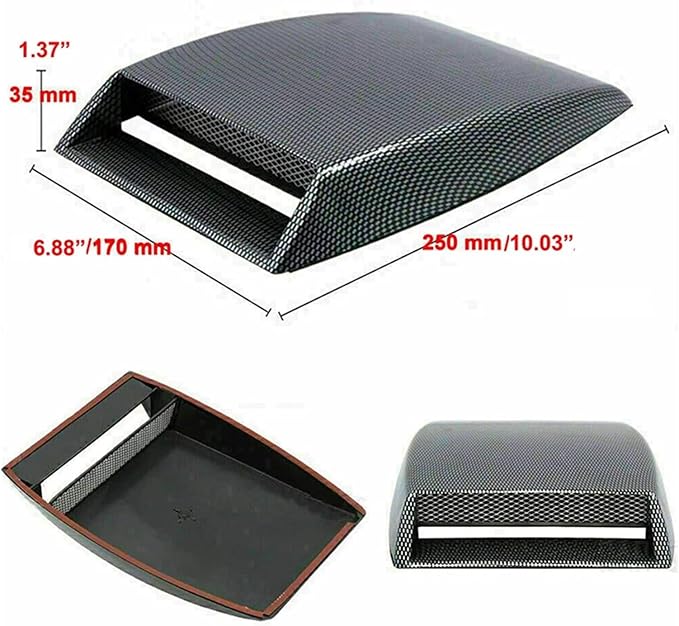 Car Air Flow Intake Hood Scoop Vent Bonnet Decorative Covers Kit Universal - Image 3