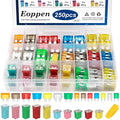 250Pcs Car Fuse Assortment Kit 5A 7.5A 10A 15A 20A 25A 30A Standard & Mini Car by Eoppen
