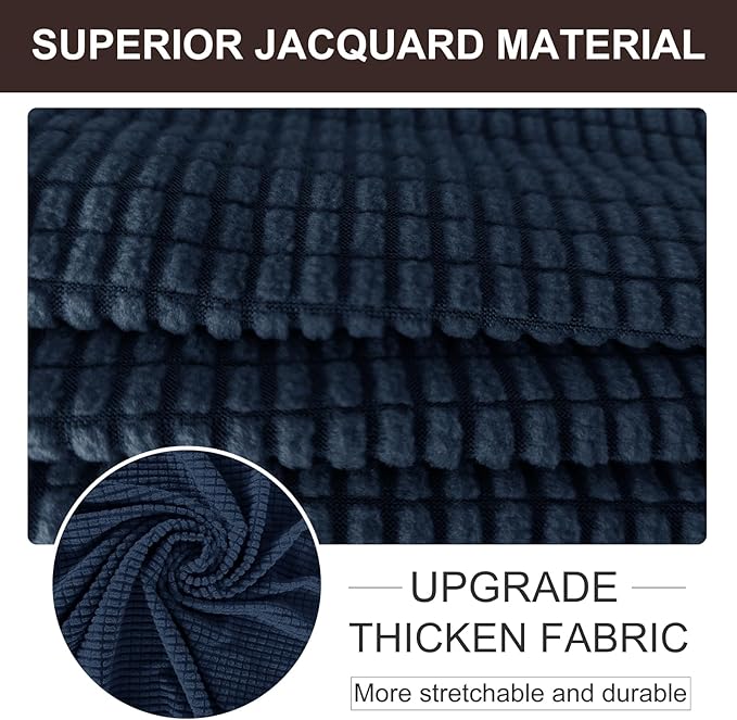 U-NICE HOME 4 Seater Stretch Couch Cover Sofa Cover Washable Sofa Slipcover Furniture Protector for 3 Cushion Couch Sofa Pet Friendly, Navy