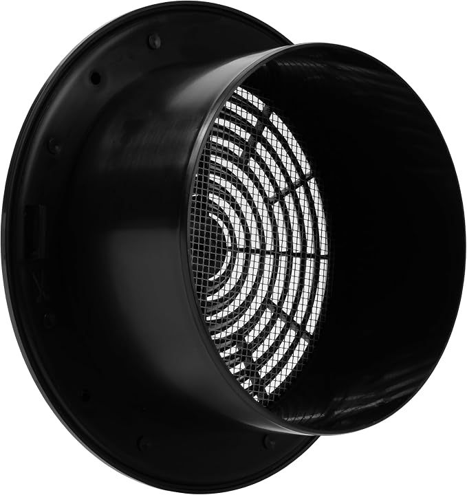 Vent Systems 6'' Inch Black Round Plastic Ceiling Vent Cover - Image 6