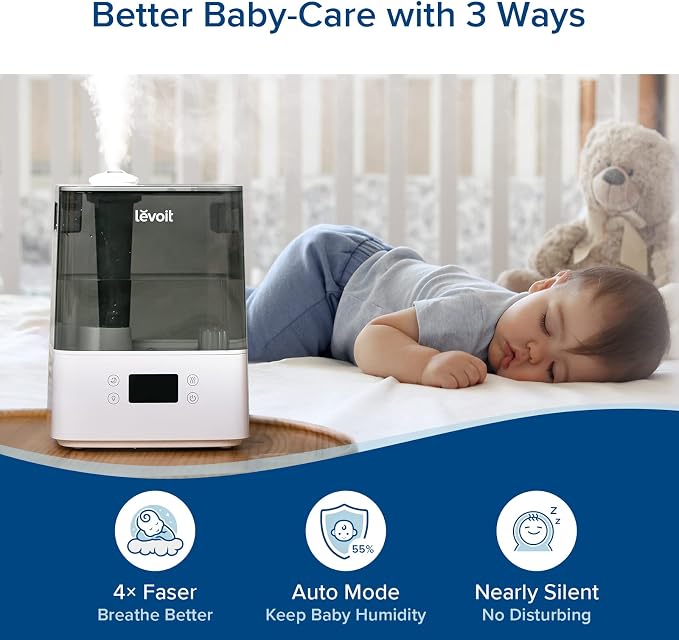 Levoit Humidifiers for Bedroom Large Room, 60H Runtime, Smart App | Top Fill - Image 7