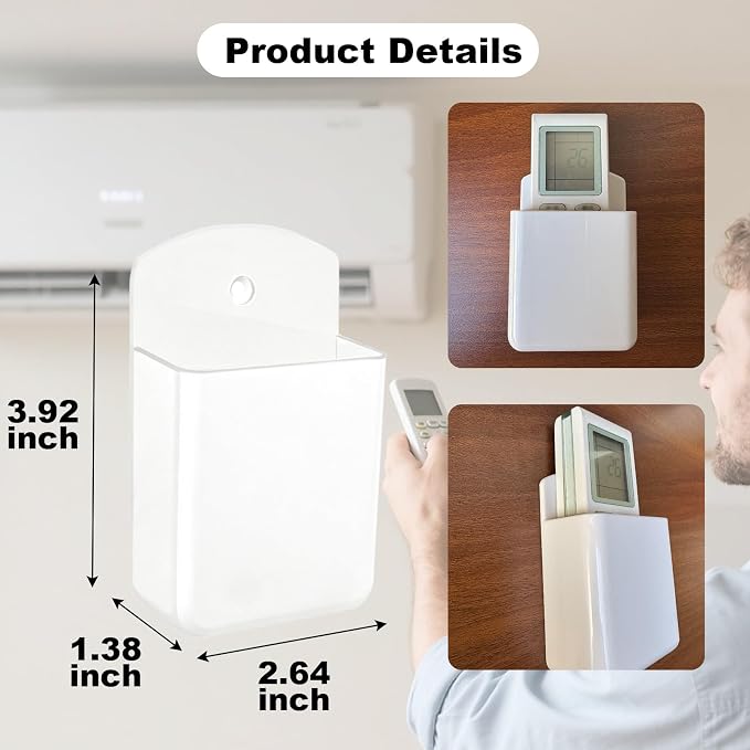 2Pcs Remote Holder Wall Mount, Wall Mount Box Organizer - Image 3