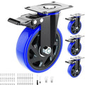 6 Inch Swivel Caster Wheels, Casters Set of 4 Heavy Duty by WOZESEIK