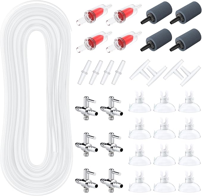 Pawfly Aquarium Tubing, 50 Feet Fish Tank Airline Tubing, Aquarium Air Pump by Pawfly