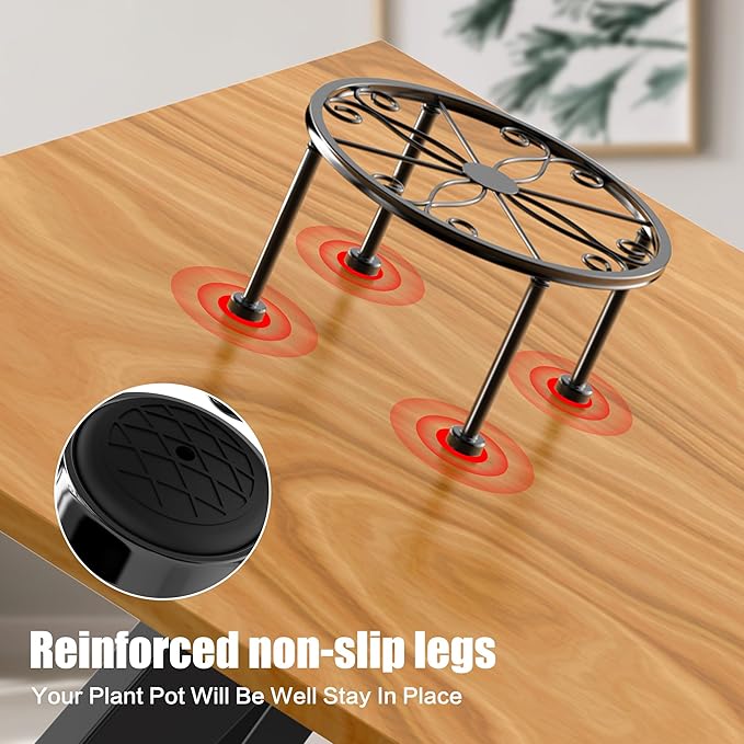Garden Gifts Plant Lovers Gifts Black Metal Plant Stand - Image 4