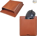 2 pcs Remote Control Holder, Wall Mounted Self-adhesive Leather Hanging Pouch by Teadokly