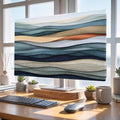 Blue Water Ripple Abstract Geometric Indoor TV Cover, Elastic TV Screen by Unknown