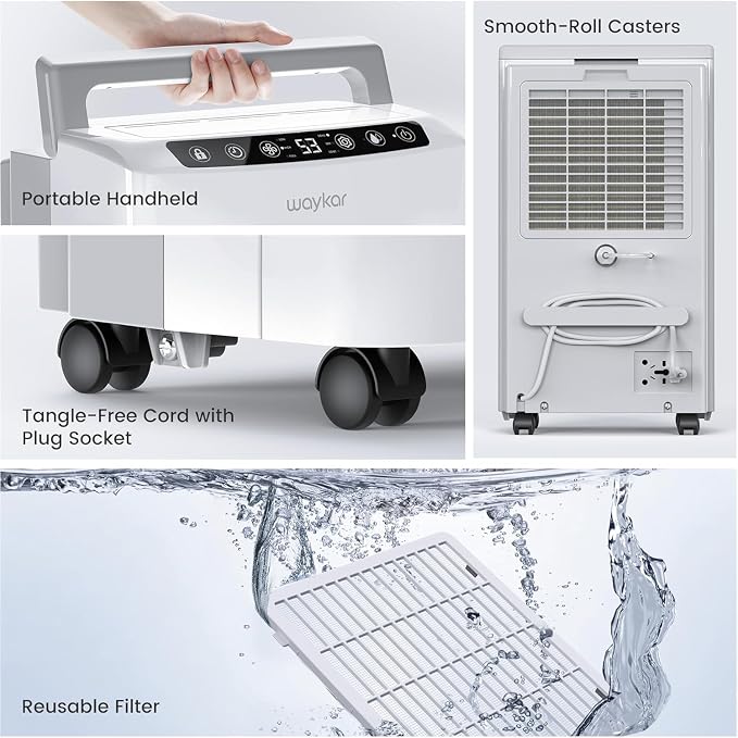 Waykar 2, 000 Sq. Ft. 34 Pints 2025 Most Efficient Energy Star Dehumidifier - Image 9