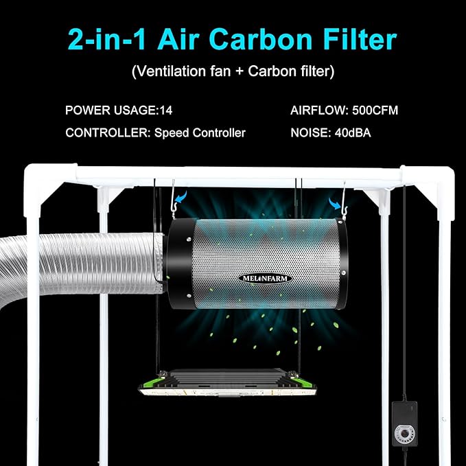 4 inch Air Carbon Filter Smelliness Control - Image 2