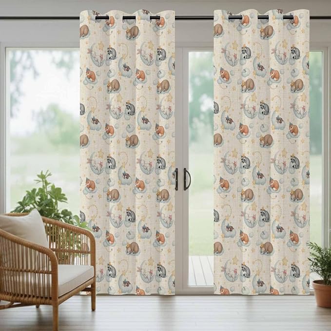 Cartoon Animals Outdoor Curtains - Image 6