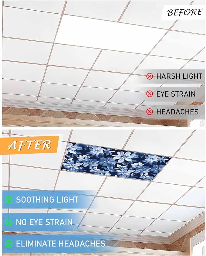 1 Pack White Navy Fluorescent Light Covers - Image 7