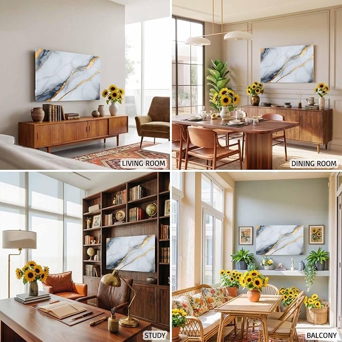 Elastic Indoor TV Cover 24" Dust Protector, Modern Ink Painting Art Abstract - Image 6