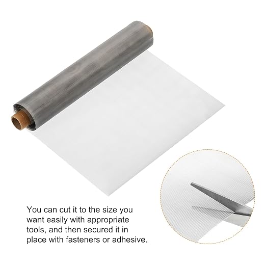 PATIKIL 304 Stainless Steel Wire Mesh Screen, 80 Mesh Woven Air Vent Filter - Image 3