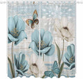 Spring Floral Living Room Curtains 84 Inch Length, Window Curtains Tab Top by Unknown