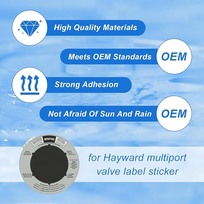 SPX0710G Label Sticker for Hayward Multiport Valve Replacement Label, for - Image 4