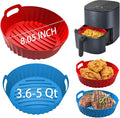 2Pcs Silicone Air Fryer Liners Reusable Round Thickened Airfryer Basket by Unknown