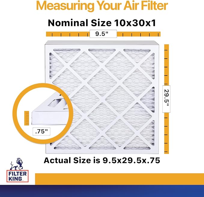 Filter King 10x30x1 Air Filter | 12-PACK | MERV 13 HVAC Pleated A/C Furnace - Image 2