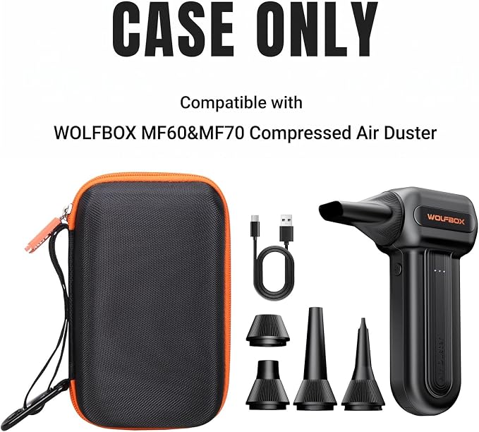 Case for WOLFBOX MF60&MF70 Compressed Air Duster-110000RPM Super Power Electric - Image 2