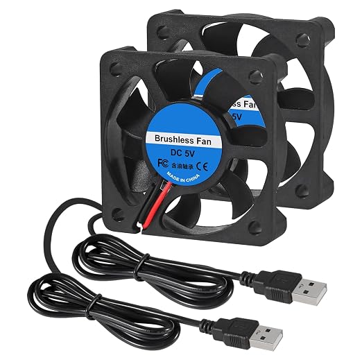2Pcs 50mm USB Brushless Cooling DC 5V 50mm x 10mm Fan Cooler by Unknown