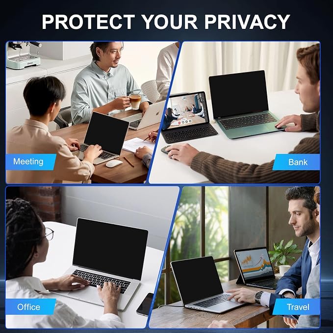 2Pack Magnetic 15.6 Inch Laptop Privacy Screen 16:9 Aspect Ratio, Removable - Image 7