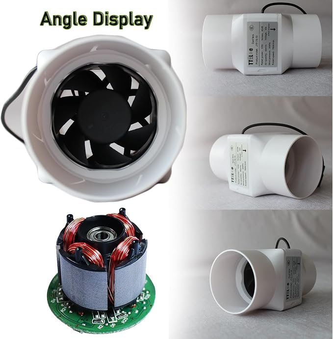 3Inch Inline Duct Fan 10W Air Extractor Booster 12V Air Diffuser Circulation - Image 4