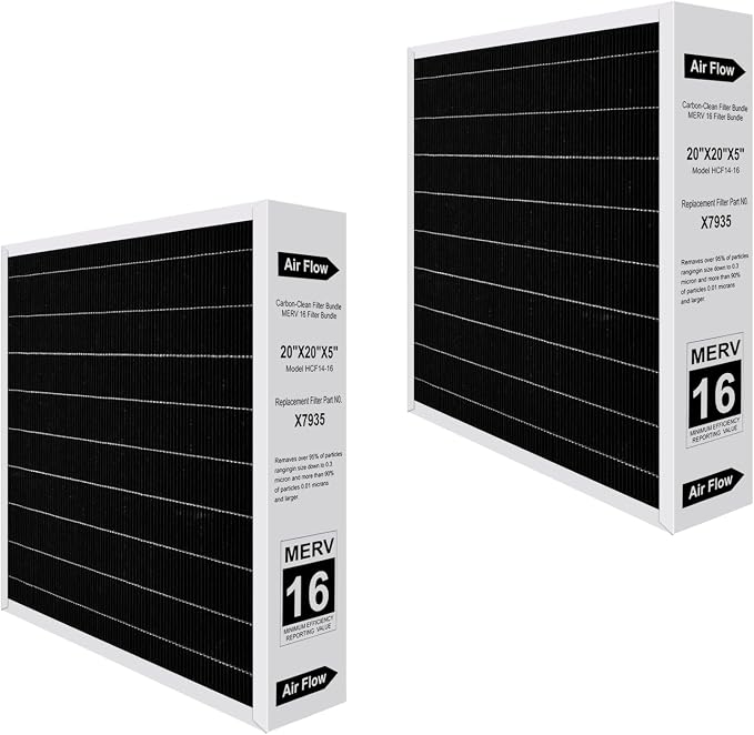 2026 New X7935 MERV 16 Air Filter Bundle 2-Pack, Carbon Clean Healthy Climate by Elyaspedy