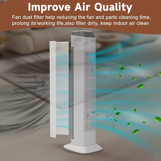 BJADE'S Tower Fan Air Filter Screen Mesh, 39 x 39 inch Washable Cutable - Image 3