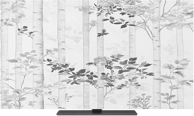 Watercolor Forest Tree Leaf Indoor TV Cover, Elastic TV Screen Protector - Image 2