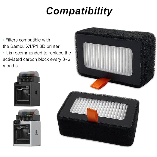 3PCS 3D Printer Activated Carbon Air Filter Cartridge - Image 4