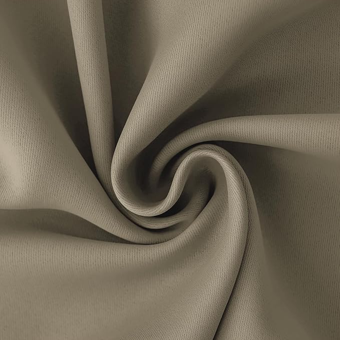 BGment Room Darkening Curtains 63 Inches Long - Grommet Thermal Insulated Drapes Window Treatment Curtains for Bedroom, 2 Panels, 42 x 63 Inch, Cocoa