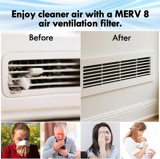 14 x 140" Air Vent Filters, Cut-to-Size MERV 8 Filter Material, Triple Layer - Image 5