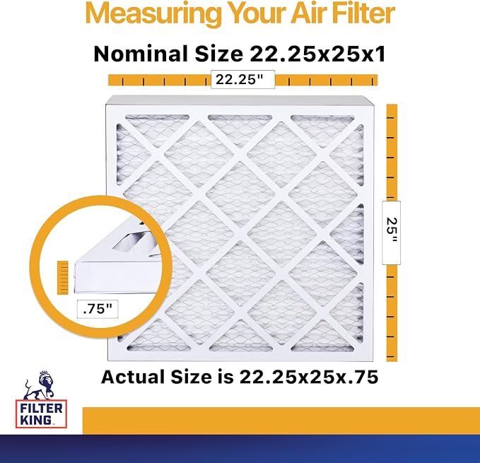Filter King 22.25x25x1 Air Filter | 12-PACK | MERV 13 HVAC Pleated A/C Furnace - Image 2