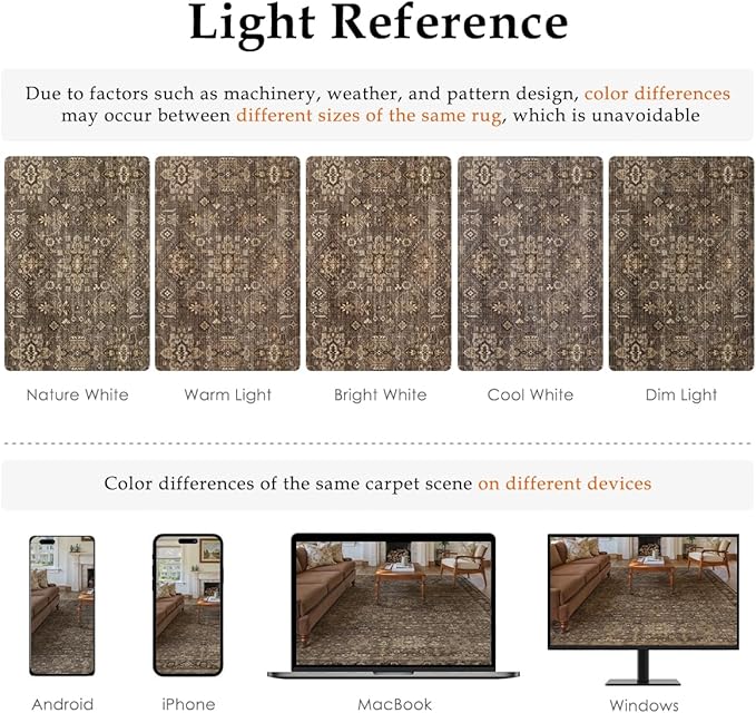2'6x12 Washable Runner Rug for Hallway Kitchen Vintage Brown Non Slip Low Pile Carpet Traditional Retro Soft Throw Rug for Bathroom Bedroom Entryway Indoor Entrance