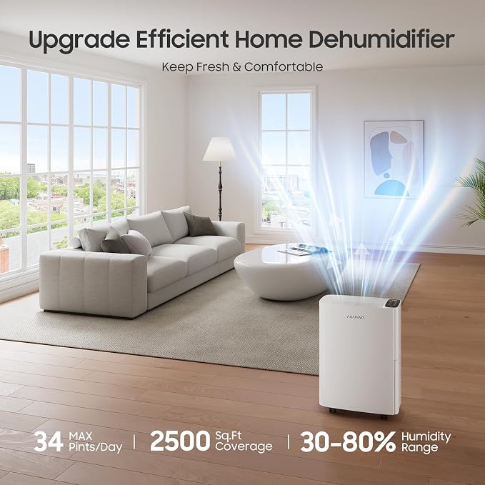 ASAHWo 2500 Sq.Ft Dehumidifier for Basement - Image 2