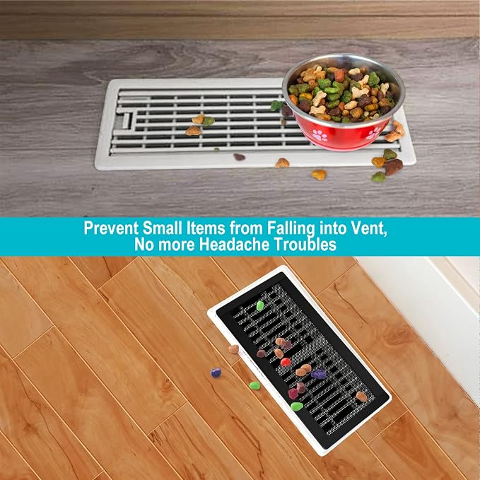 Magnetic Floor Register Vent Covers, 2 x 12 Inch Air Vent Filter Mesh, Sticky - Image 5