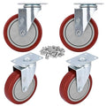 YOOGAA 5" Heavy Duty Caster Swivel Caster Wheels No Noise 360 Degree Rotation by YOOGAACASTERWHEELS
