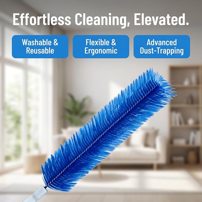 2026 Flexible Microfiber Fan Duster, Bendable Crevice Brush - Image 5