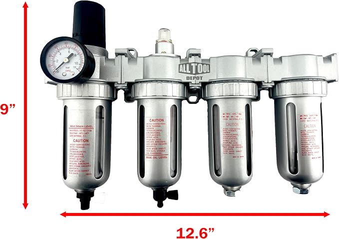 4 STAGE HIGH DUTY INDUSTRIAL GRADE ULTRA CLEAN FILTER REGULATOR COALESCING - Image 2