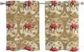 2 Panel Kitchen Cafe Curtains, Desert Camels Sunlight Filtering Nature Air by Hokiten