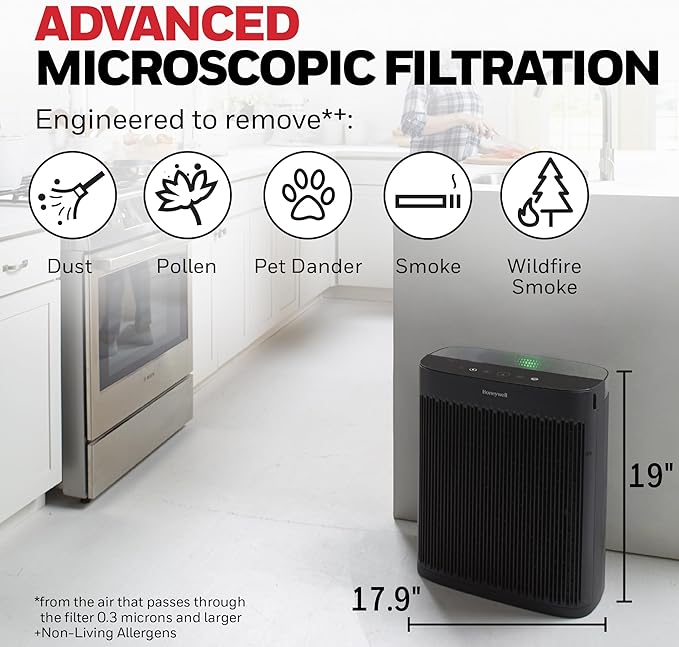 Honeywell HEPA Air Purifier for Home, Large Rooms Up To 1700 ft² in 1 hr - Image 2